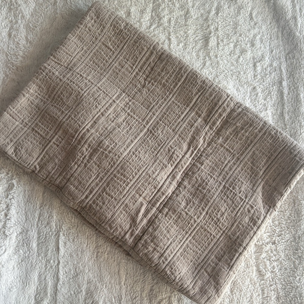Beddy's Alexandria Luxe Sham Cover Beige‎ Tan Neutral Thick Cotton Blend Luxury